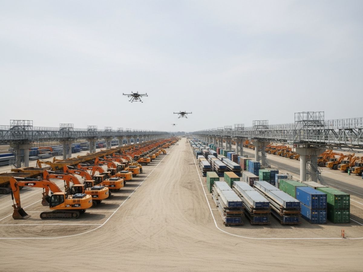 On-ground logistics operations managing equipment, materials, and field coordination